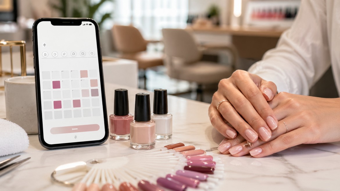 SalonTermine Buchungsseite fuer ein Nagelstudio
